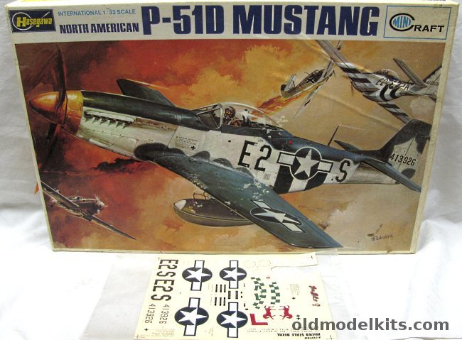 Hasegawa 1/32 North American P-51D Mustang + Microscale Decals 'The Millie P', JS-086 plastic model kit
